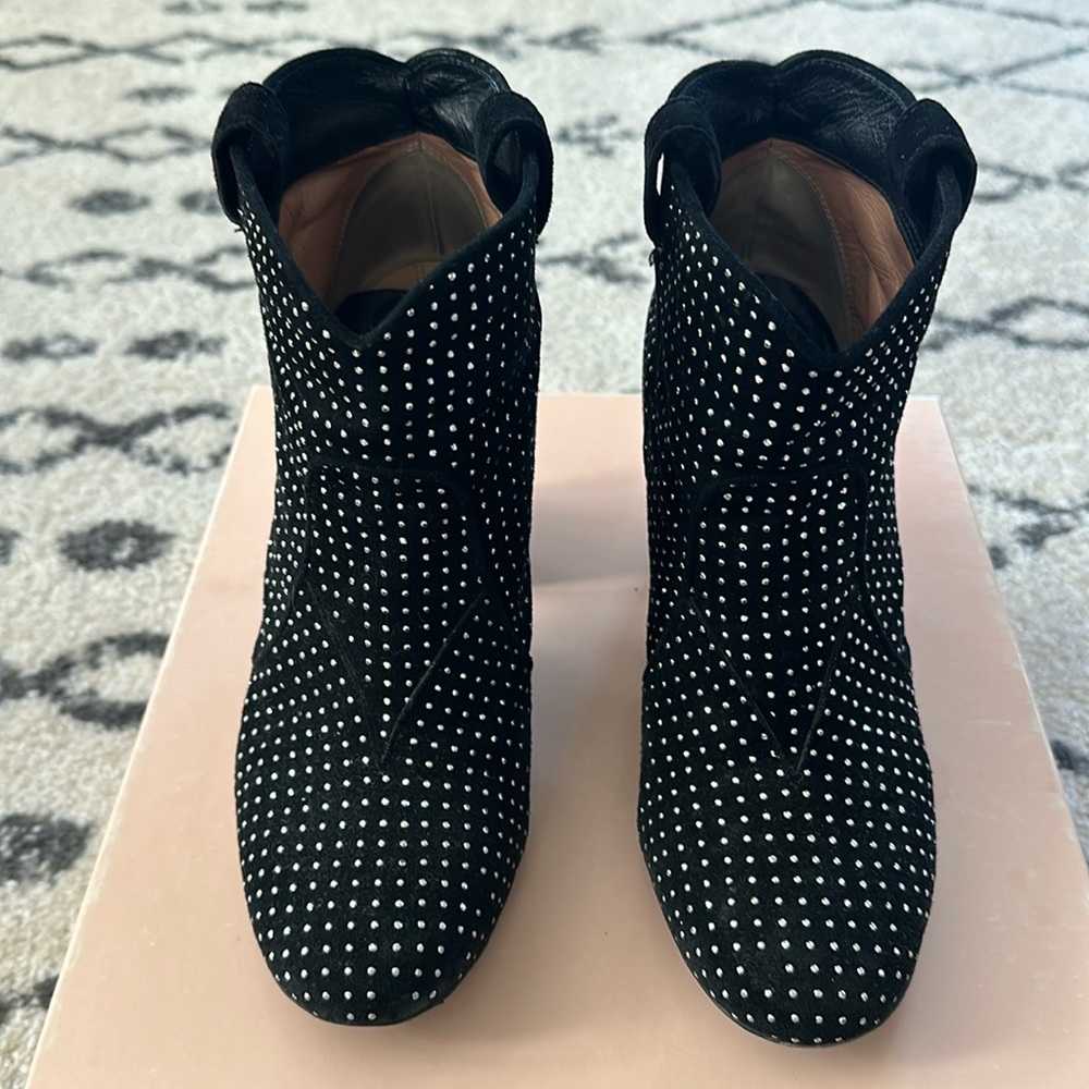Laurence Dacade Suede Pete Bootie with Silver Studs